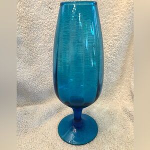 COPY - Empoli Lovely Beveled Turquoise Vase Stands 8” Excellent Condition